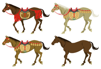 Four types walking horses