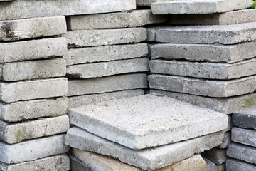 Pile of paving slabs background concept