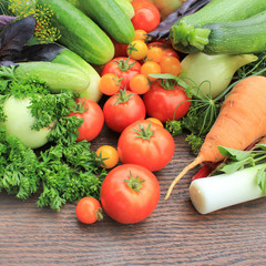 Group of fresh vegetables
