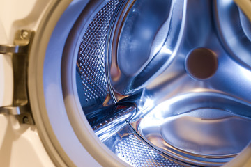 Inside a washing machine