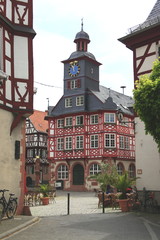 Obraz premium Heppenheim, Rathaus, Marktplatz