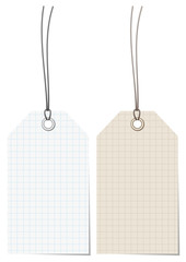 2 Label White/Beige Checked