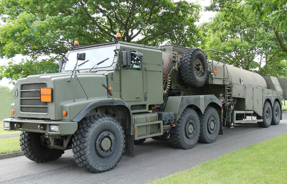 A Heavy Duty Military Army Fuel Tanker.