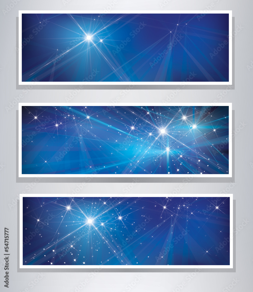 Canvas Prints vector set of banners for design.