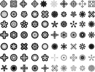 Snowflake set vector illustration