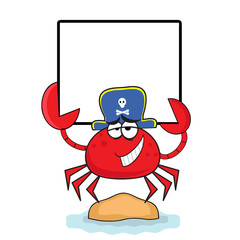 Crab with banner.