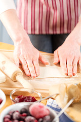 Kneading dough for pie or cookies