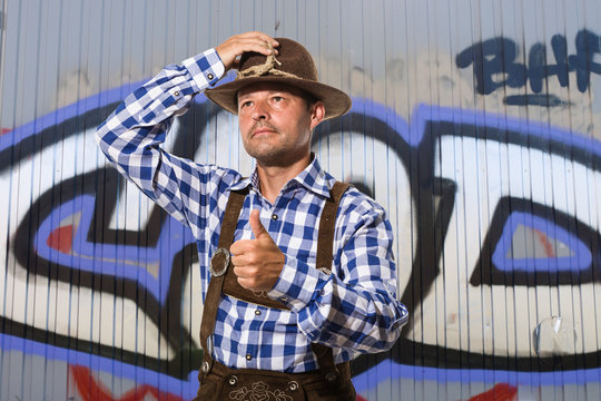 Alles OK - Mann bereit f&uuml;r das Oktoberfest