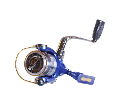 The Spinning Reel For Fishing Isolated