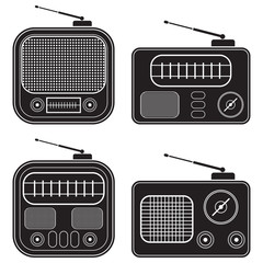 Retro radio vector set