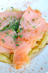 Pasta with salmon