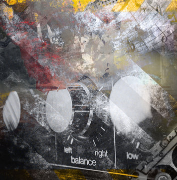 Grunge music background