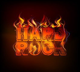 Hard rock fire background