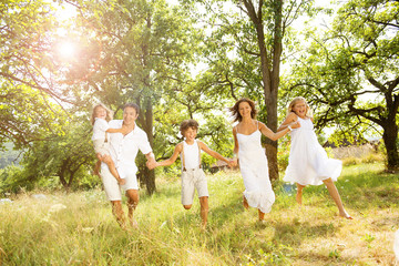 Naklejka premium Happy family