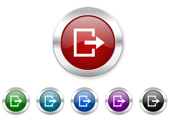 exit  icon set