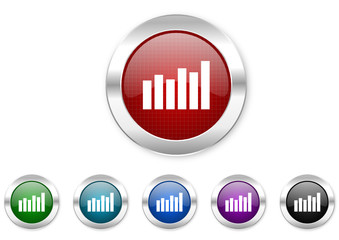 bar graph icon set
