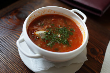 Plate of borsch