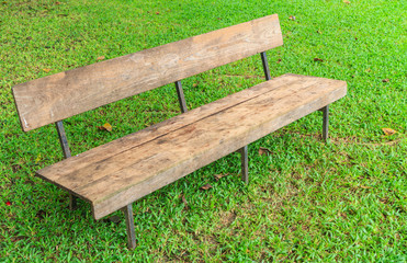 A wooden bench