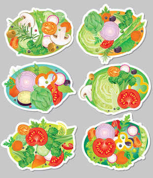 Vegetables sticker