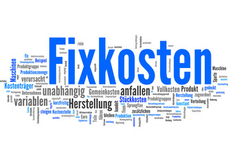 Obraz premium Fixkosten (Kosten, Ausgaben, Herstellung)