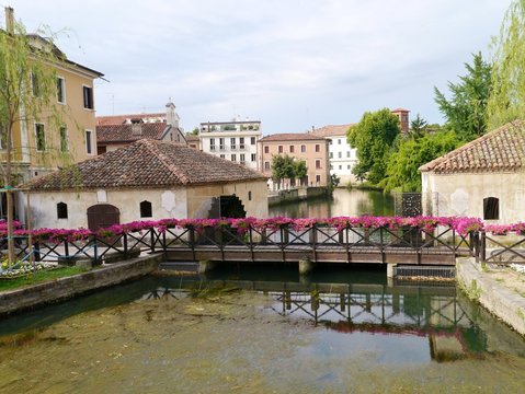 The carriage wheel of a water mill in Portogruaro