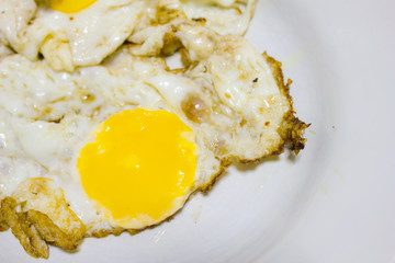 Breakfast with fried eggs
