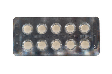 Tablet in transparent blister pack