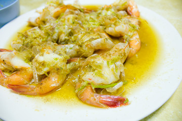Steamed shrimp with Soy sauce
