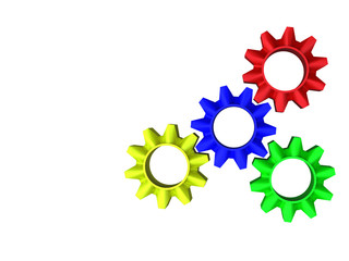 abstract web design with copy space in cog wheel