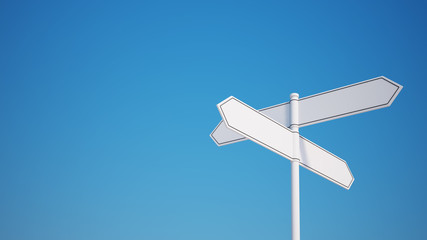 Blank Signpost with Clipping Path