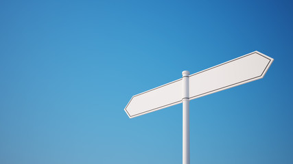 Blank Signpost with Clipping Path