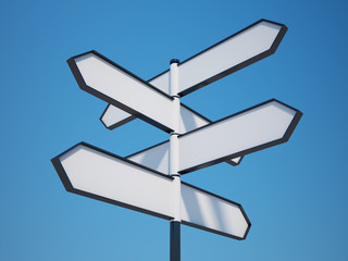 Blank Signpost with Clipping Path