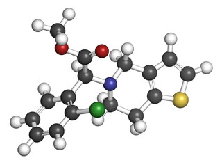 Clopidogrel antiplatelet agent, chemical structure.