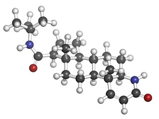 finasteride male pattern baldness drug, chemical structure.