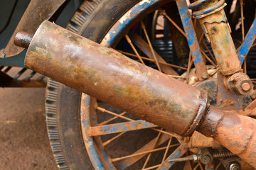Old motorcycle exhaust