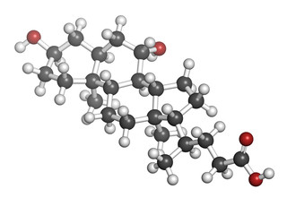 Ursodiol (ursodeoxycholic acid, UDCA) gallstone treatment drug