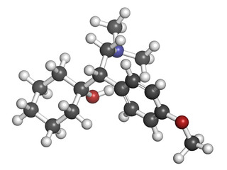 Venlafaxine antidepressant drug (SNRI class), chemical structure