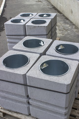Concrete Trash Cans