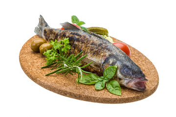 Roasted seabass