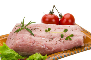 Raw pork meat