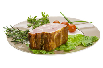 Bacon with vegetables