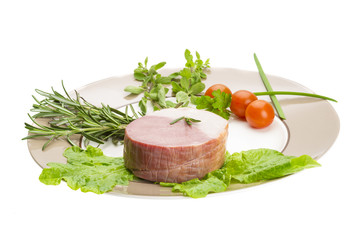 Bacon with vegetables