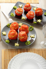 Pomodori al forno ripieni di riso