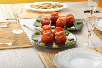 Pomodori al forno ripieni di riso