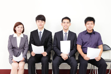 people waiting for job interview