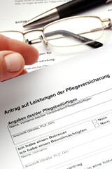 Antrag auf Leistung der Pflegeversicherung