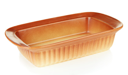 Form for baking, isolated on white