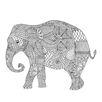 Elephant with floral decoration