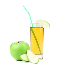 Glass of apple juice.