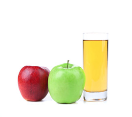 Glass of apple juice.